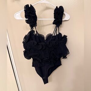 Free People Ruffle Bodysuit